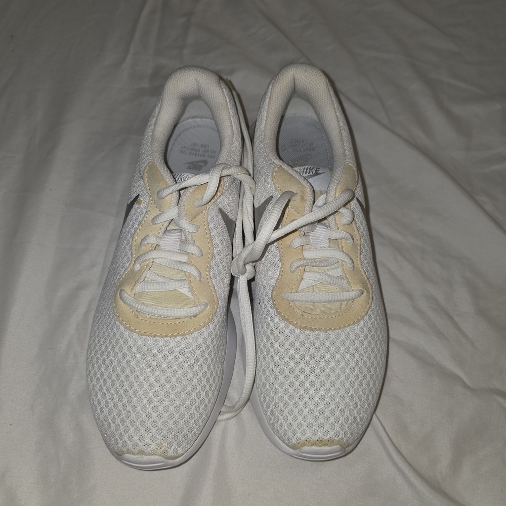 Nike White and Tan Sneakers